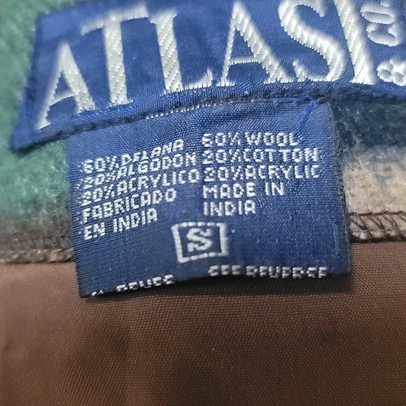 Atlast& Co. Winter mini skirt USED, beautiful colors, front opening, warm - Picture 2 of 4